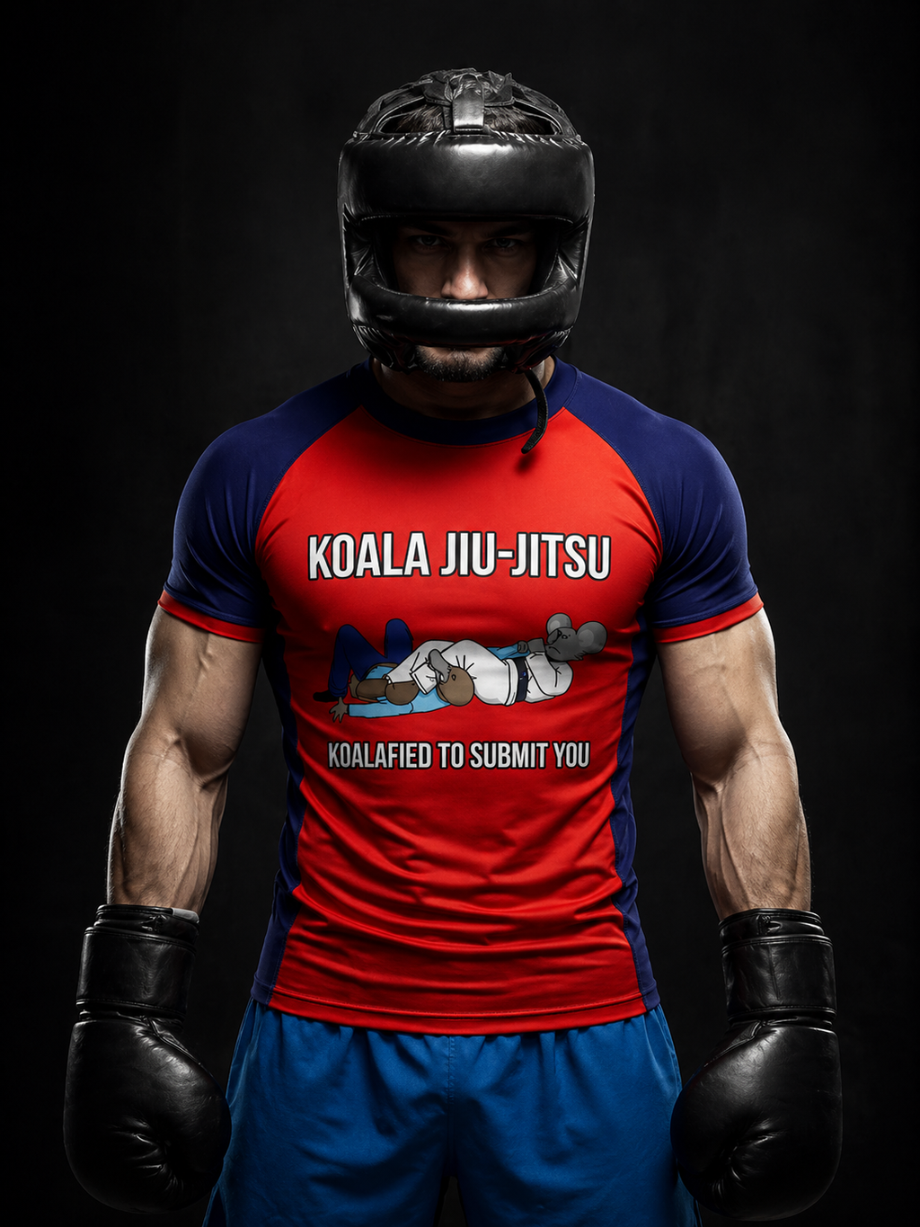 The "Koalafied" Classic Rashguard (Red/Navy)
