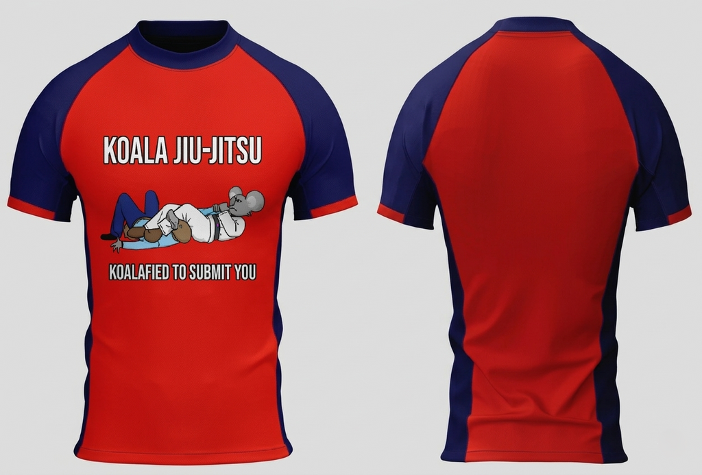 The "Koalafied" Classic Rashguard (Red/Navy)